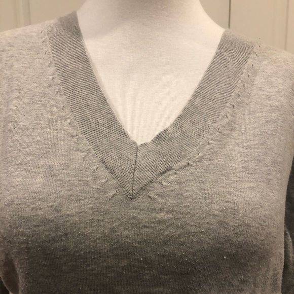 BANANA REPUBLIC Gray Cotton Sweater - Picture 2 of 6
